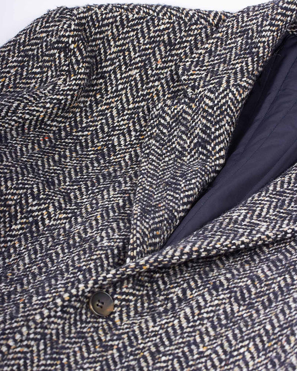Herringbone Frakke Sort