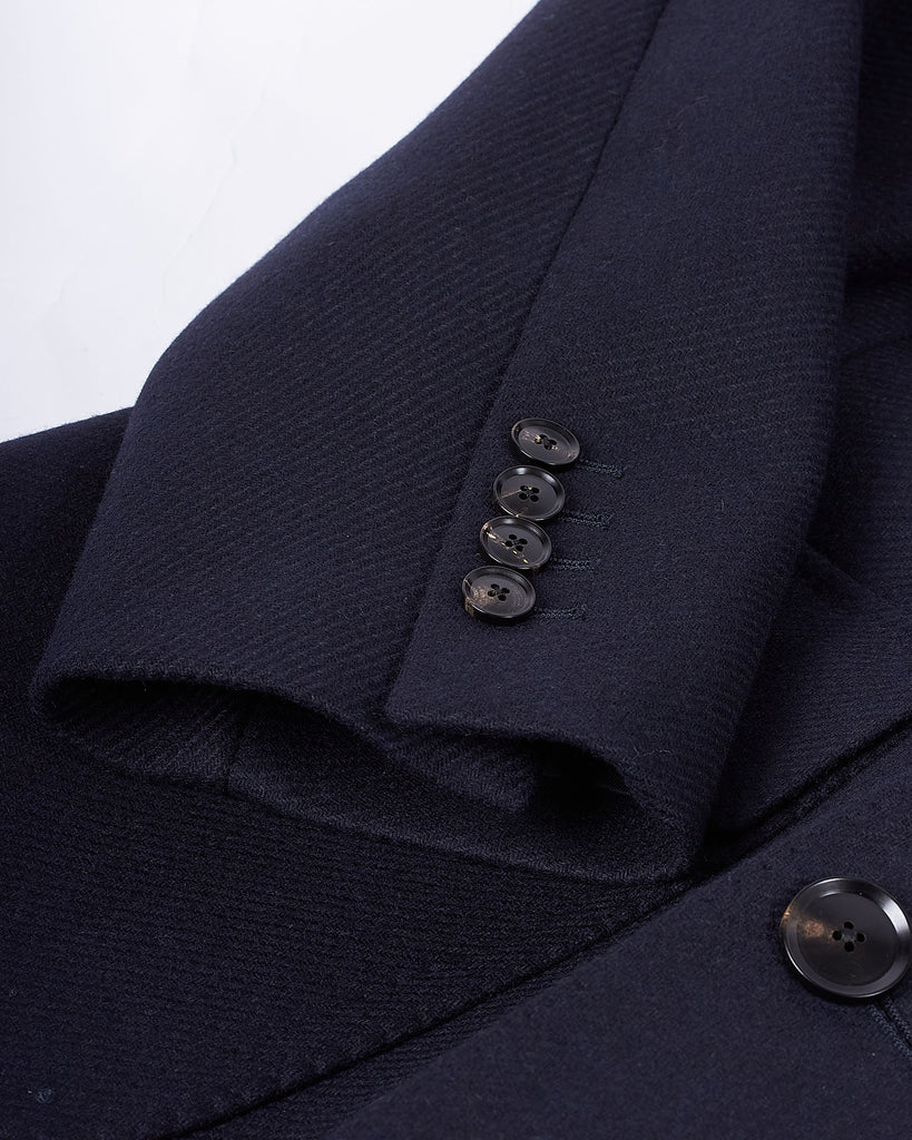 Double Breasted Coat Blå