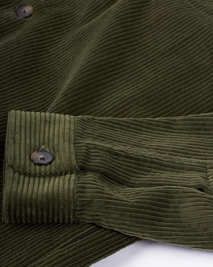 2 Pocket Fløjl Overshirt Grøn