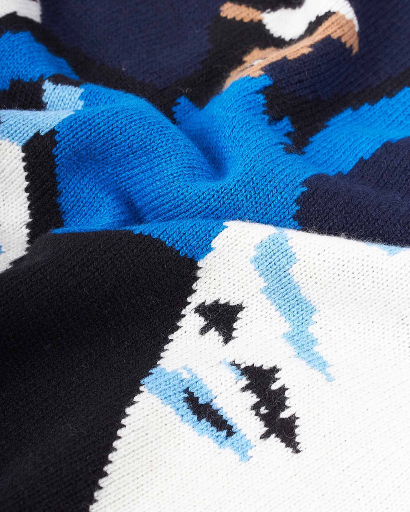 Apres Ski Strik Blå