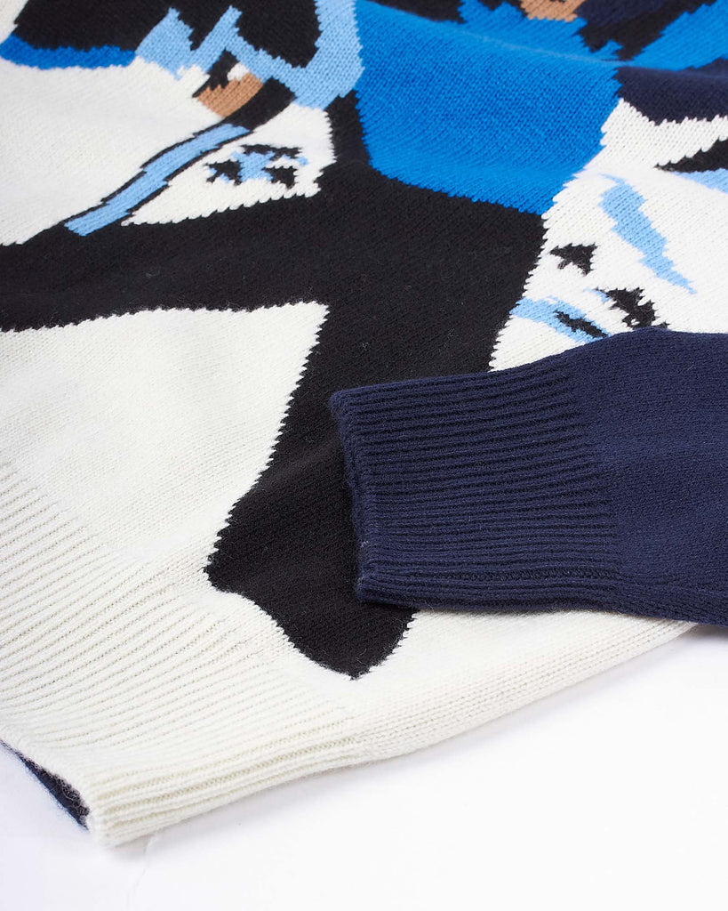 Apres Ski Strik Blå