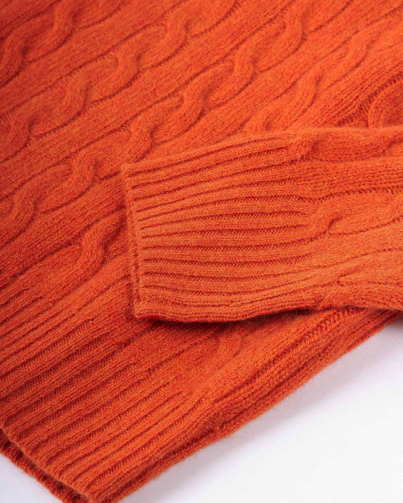 Wool Cash Cable Orange