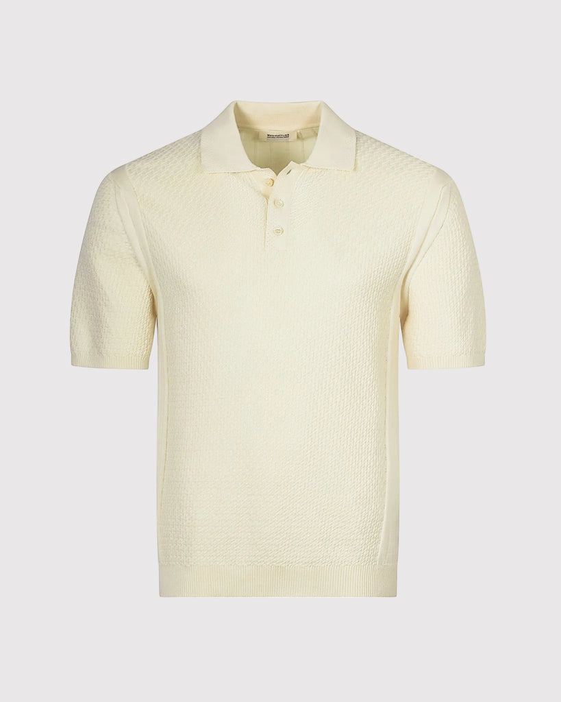 Strikket Polo Creme
