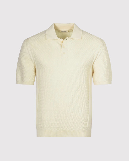 Strikket Polo Creme