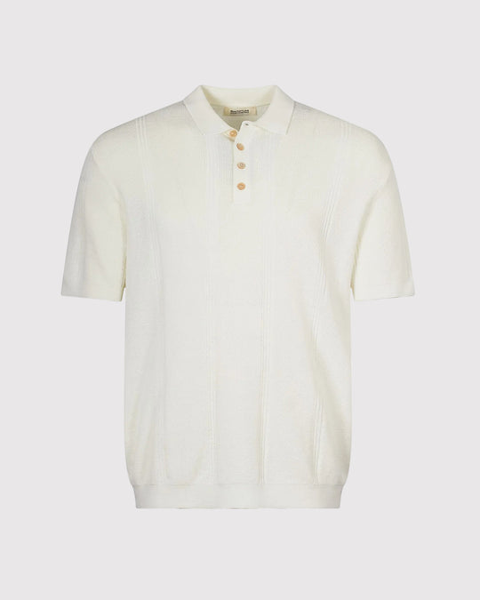 Strikket Polo Mønster Creme