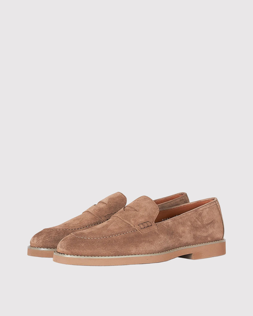 Suede Penny Loafer Sand