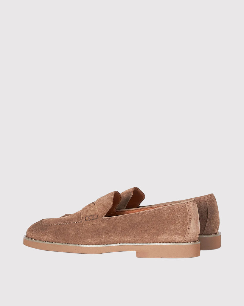 Suede Penny Loafer Sand