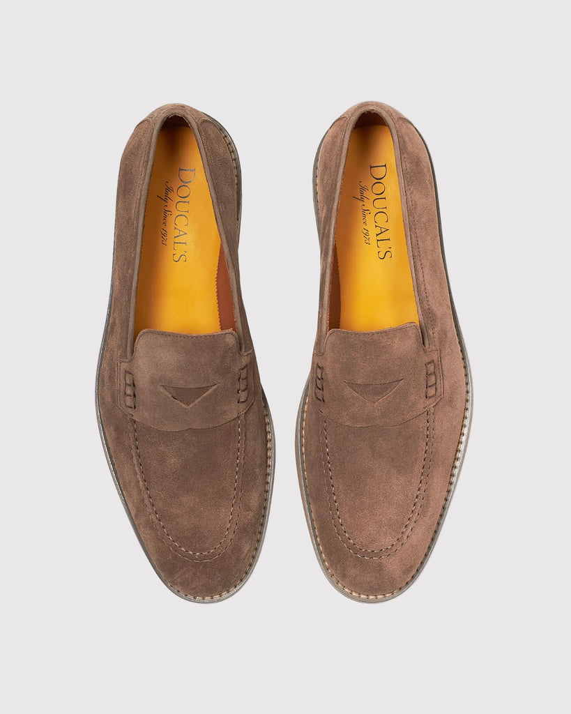 Suede Penny Loafer Sand