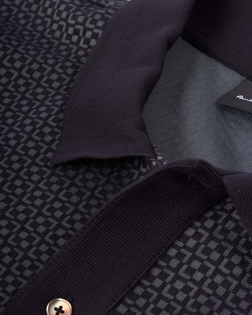 Jersey Print Skjorte SS Sort