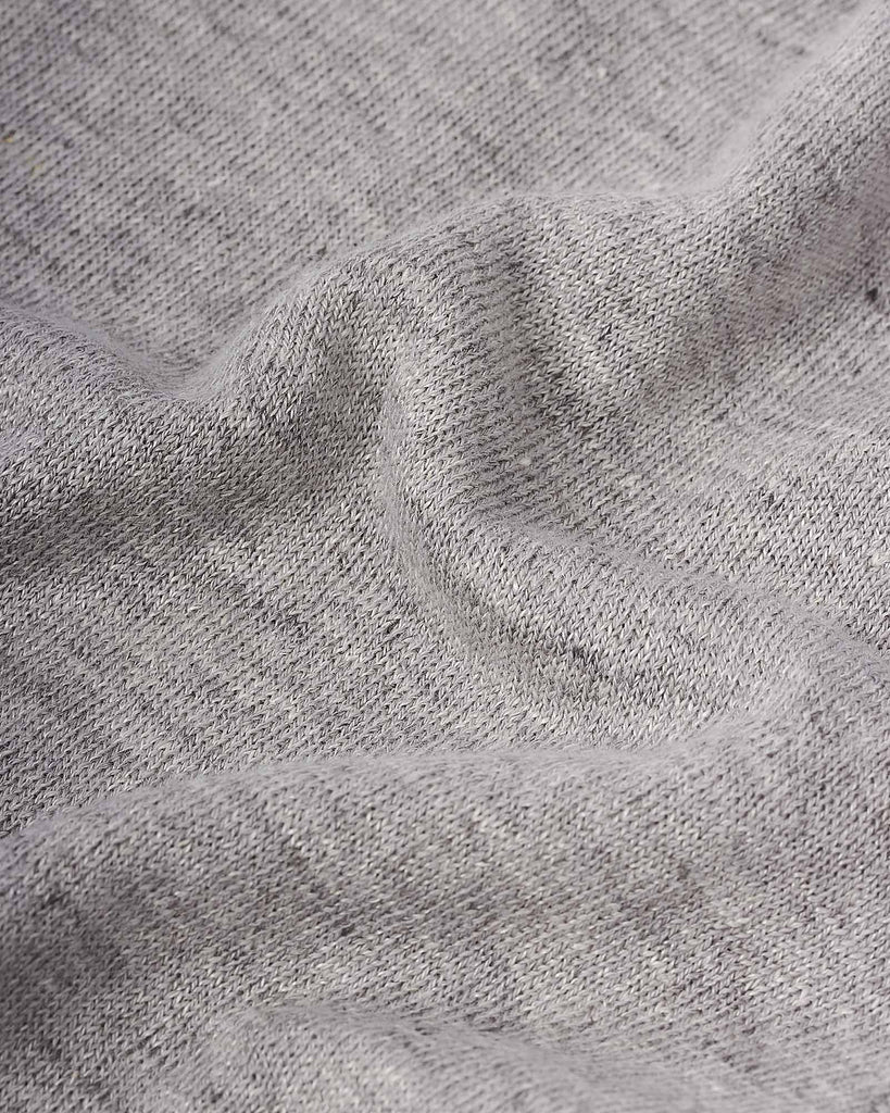 Strikket Polo Zip Grå