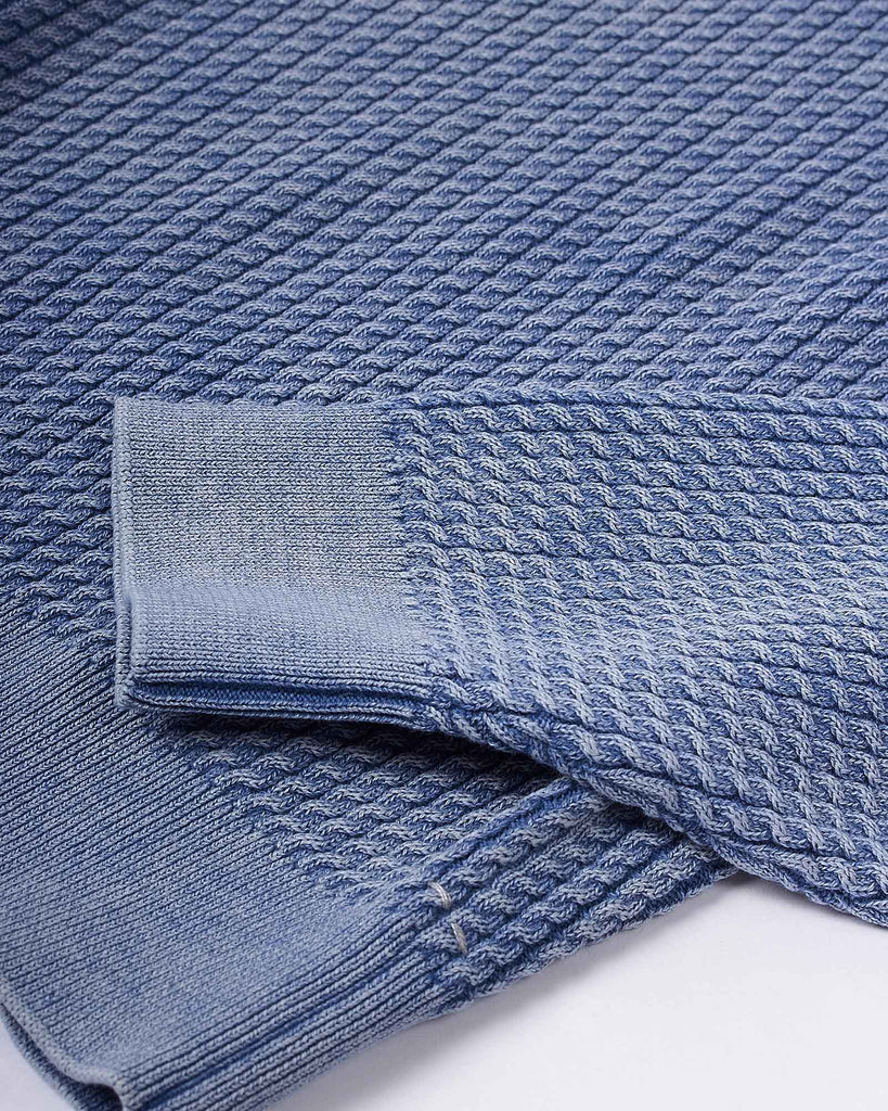 Half Zip Vintage Strik Blå