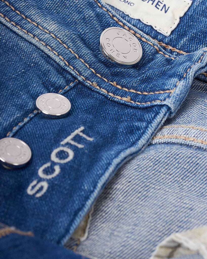 Scott Washed Jeans Blå