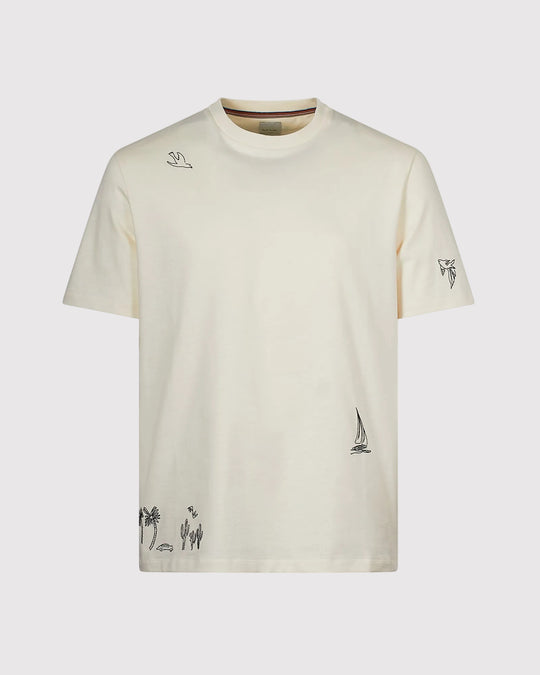 Embroidery T-Shirt Creme