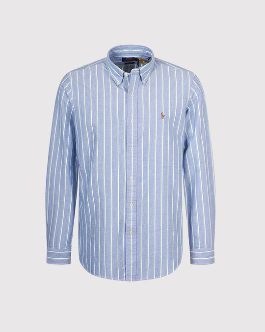 Oxford Skjorte Strib Blå