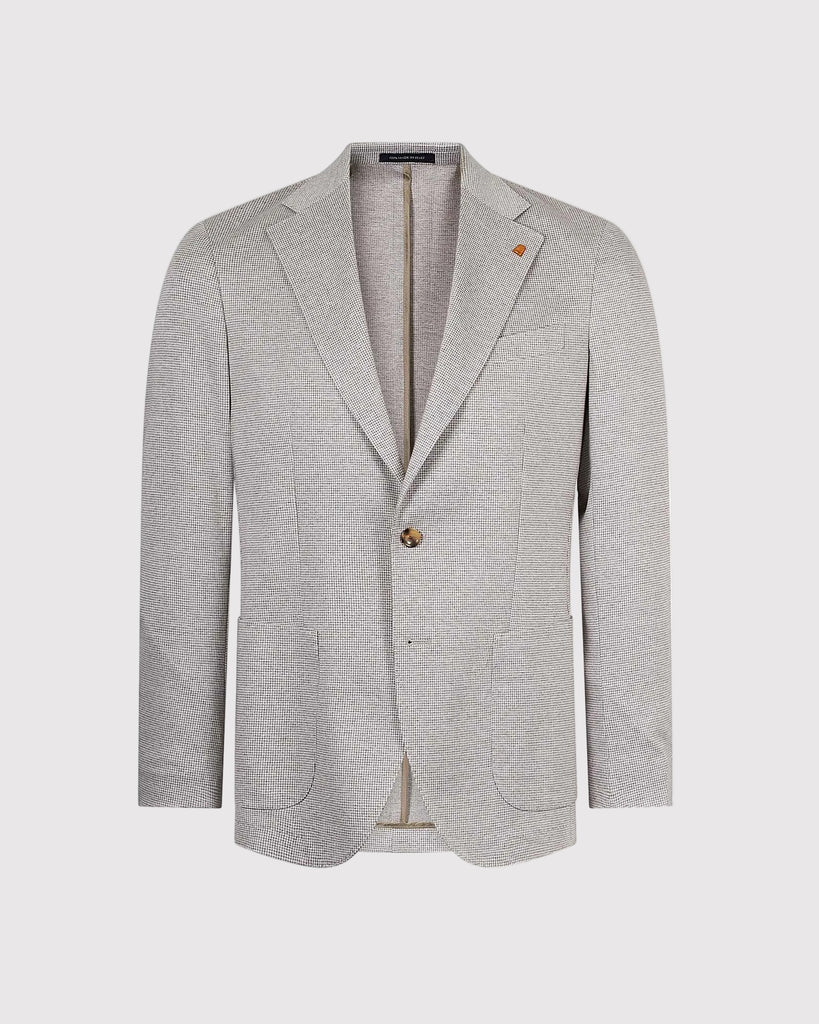 Houndstooth Check Blazer Sand