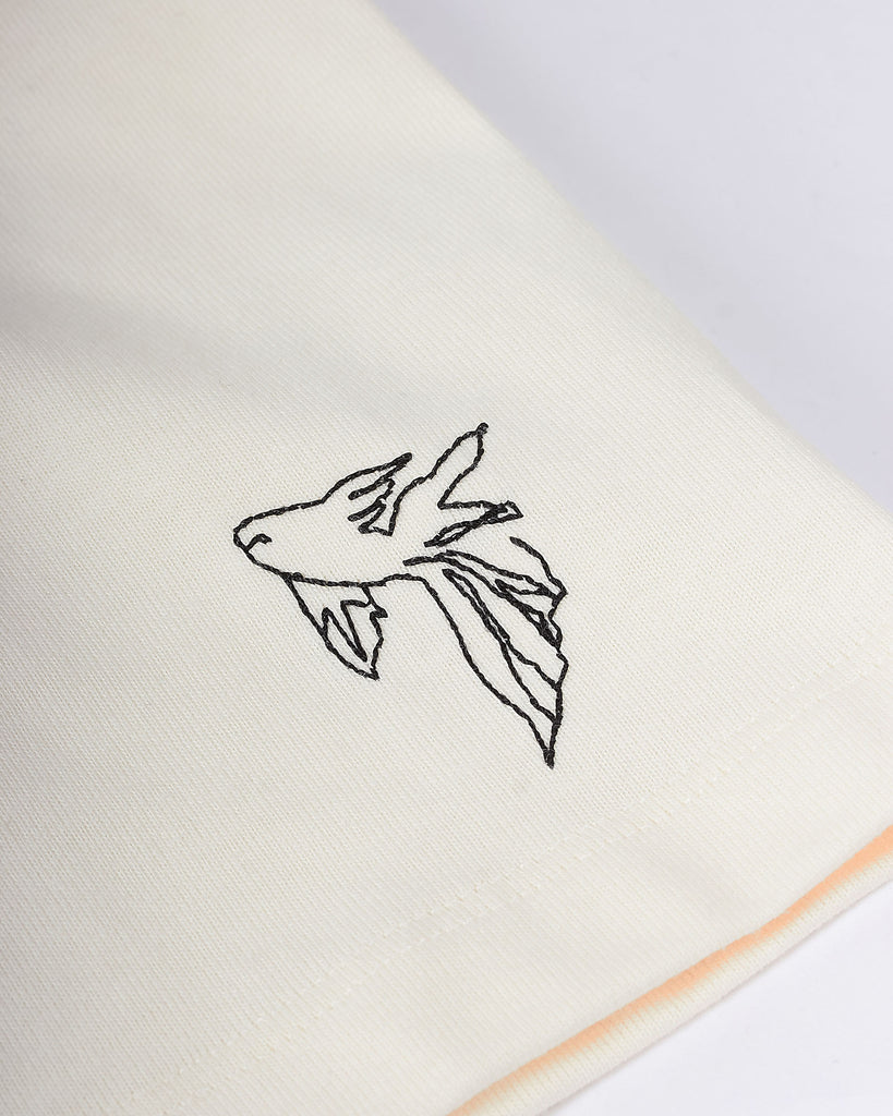 Embroidery T-Shirt Creme