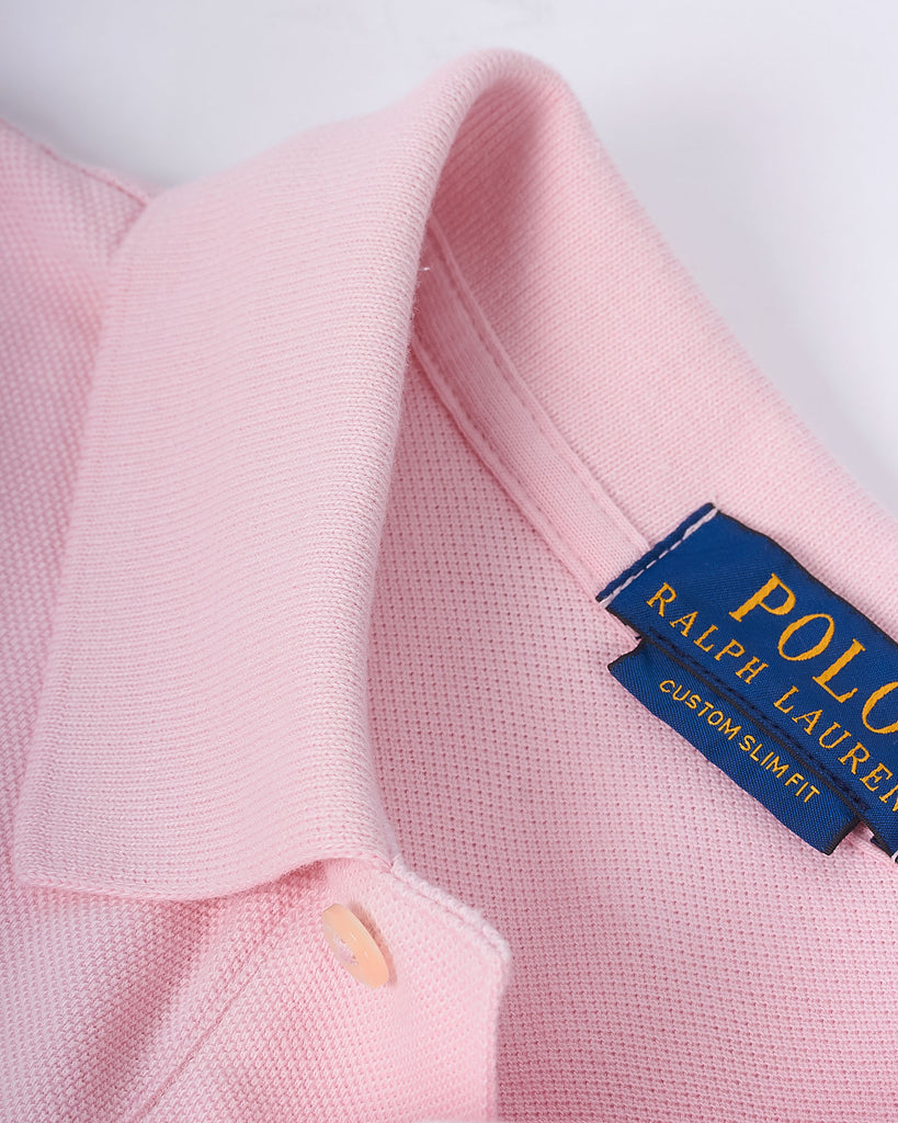 Mesh Poloshirt Lyserød