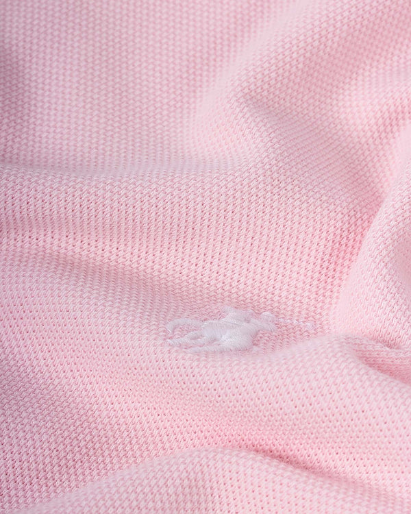 Mesh Poloshirt Lyserød
