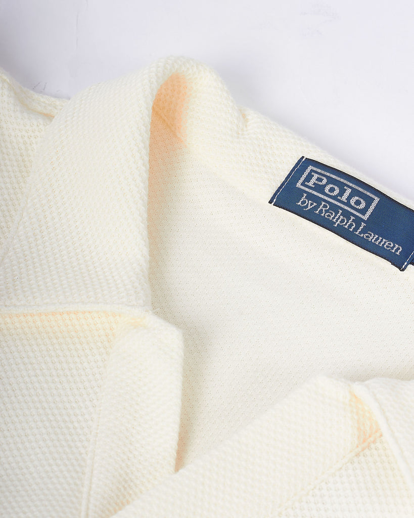 Open Polo Knit Creme