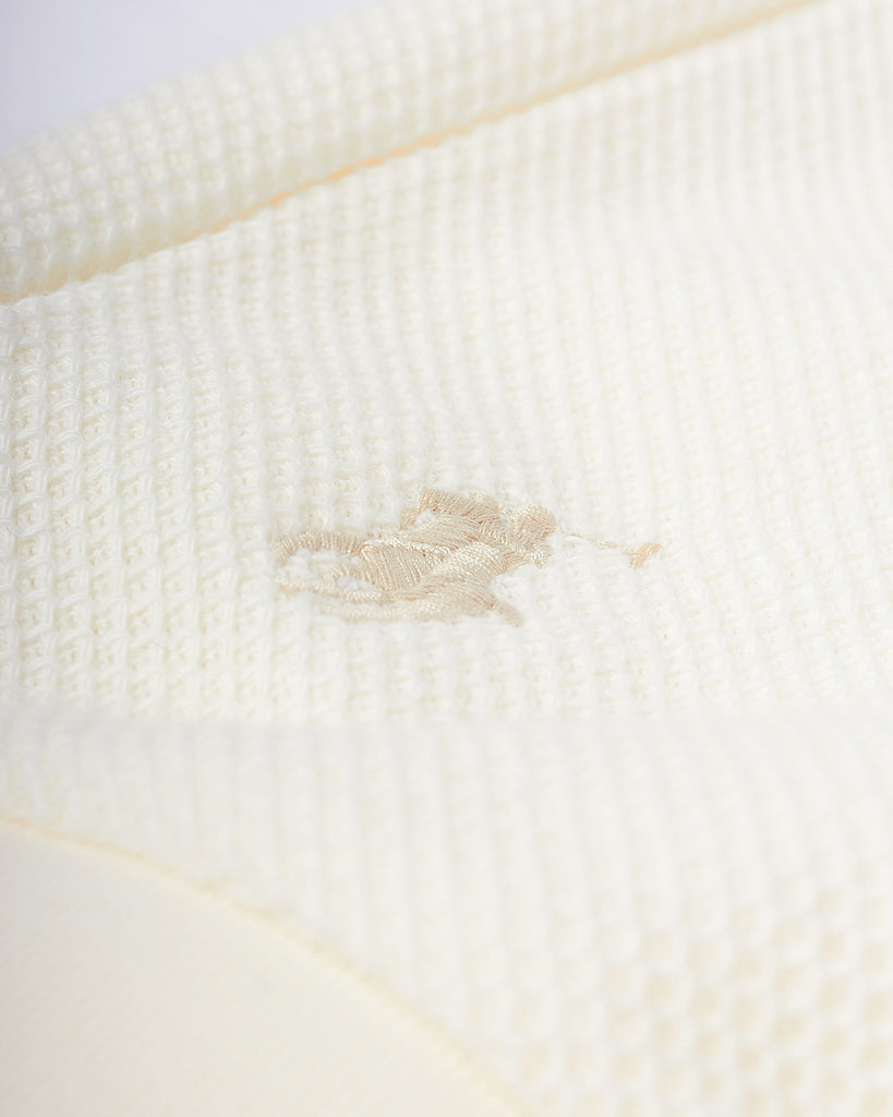 Open Polo Knit Creme