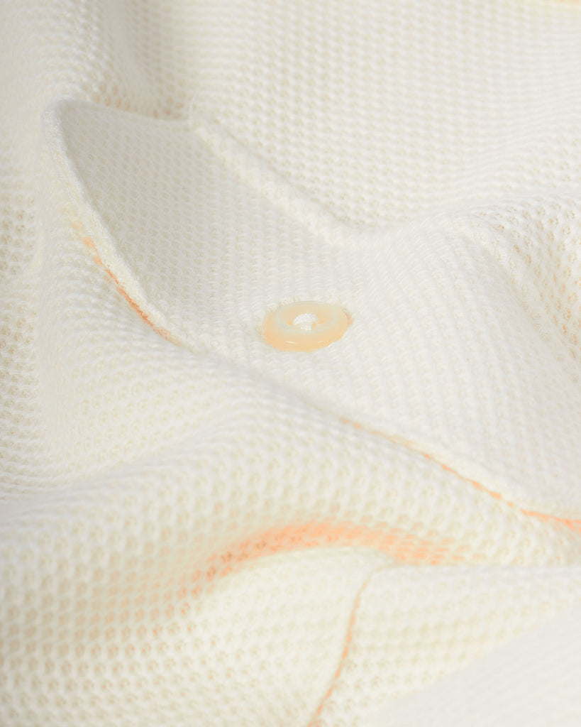 Open Waffle Shirt Creme