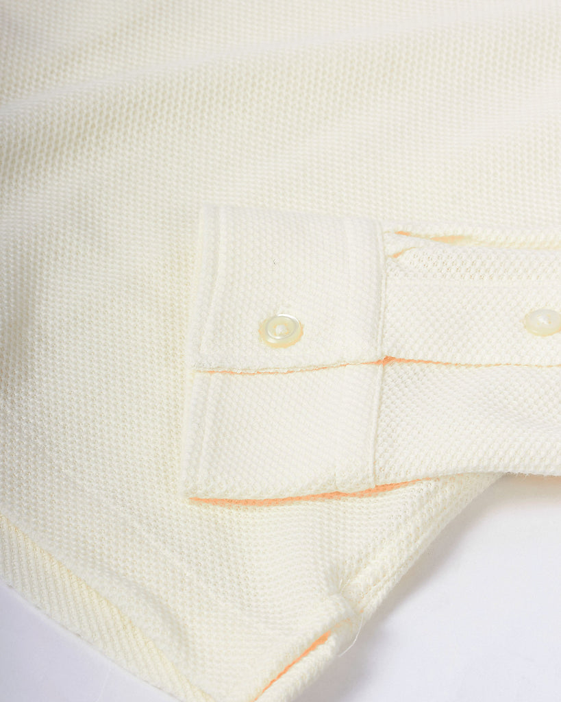 Open Waffle Shirt Creme