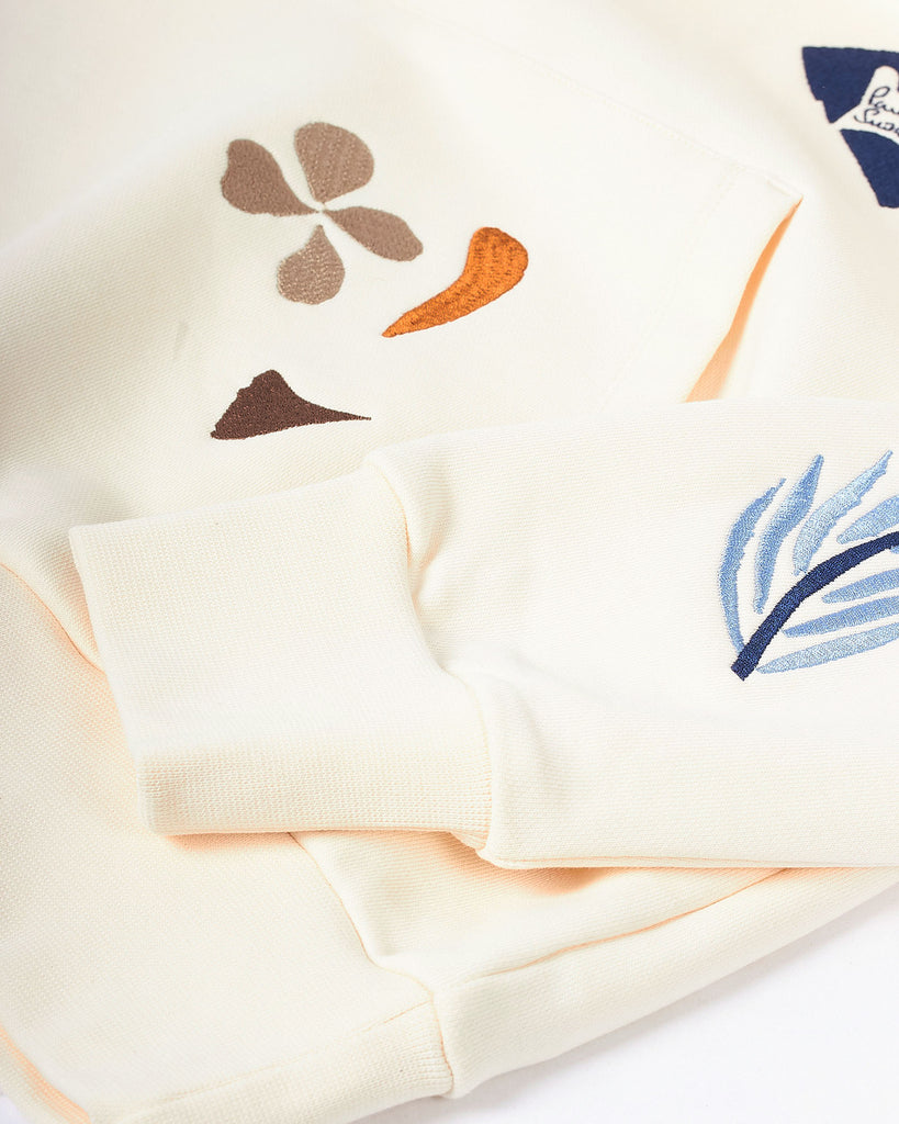 Embroidery Hoodie Creme
