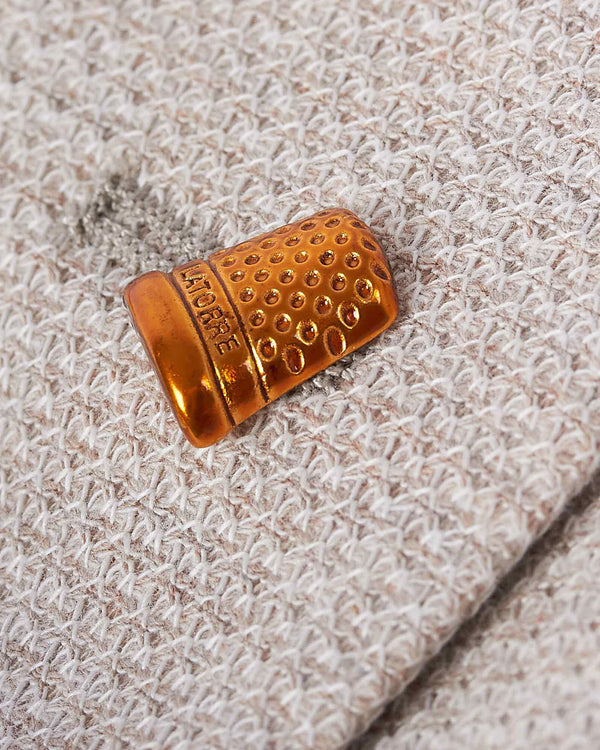 Struktureret Blazer Sand