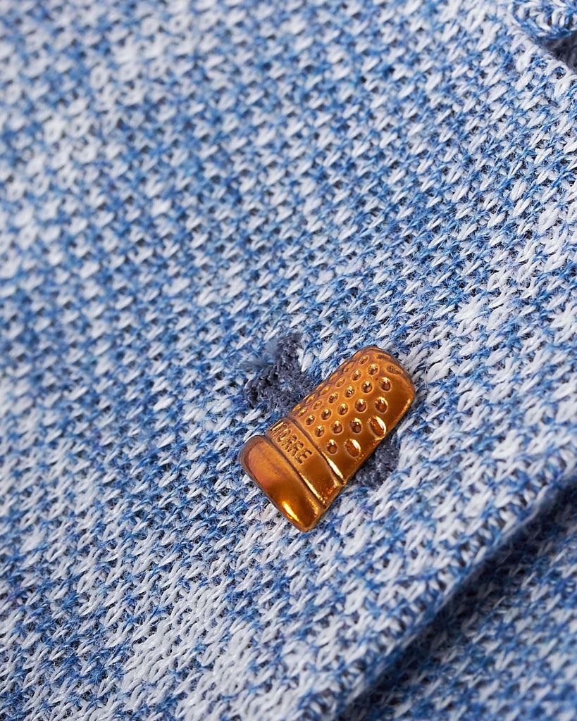 Jersey Check Blazer Lyseblå