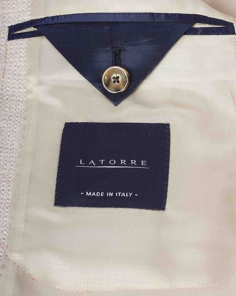 Struktureret Blazer Sand
