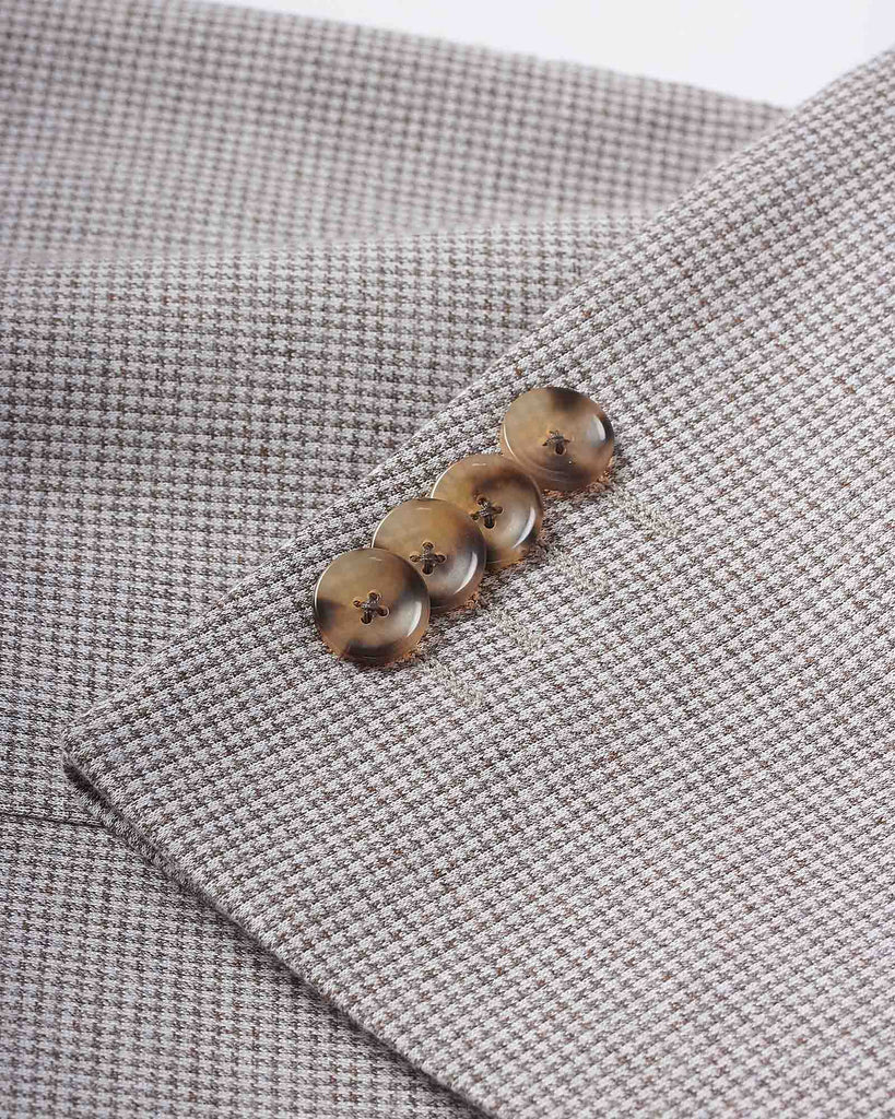 Houndstooth Check Blazer Sand