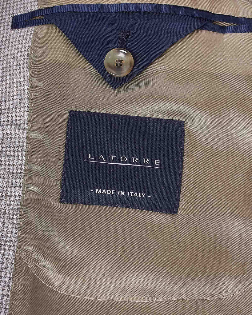 Houndstooth Check Blazer Sand