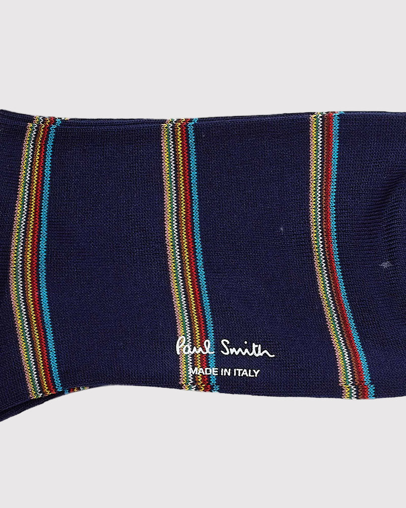 Mens Sock Sign Block Blå