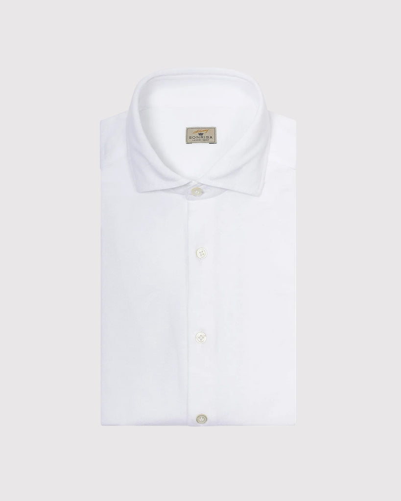 Structure Jersey Skjorte Hvid