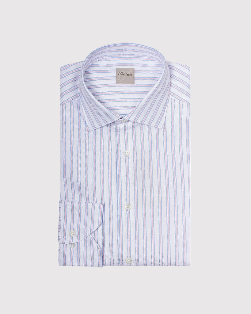 Slim Fit Skjorte Stribet Lyserød
