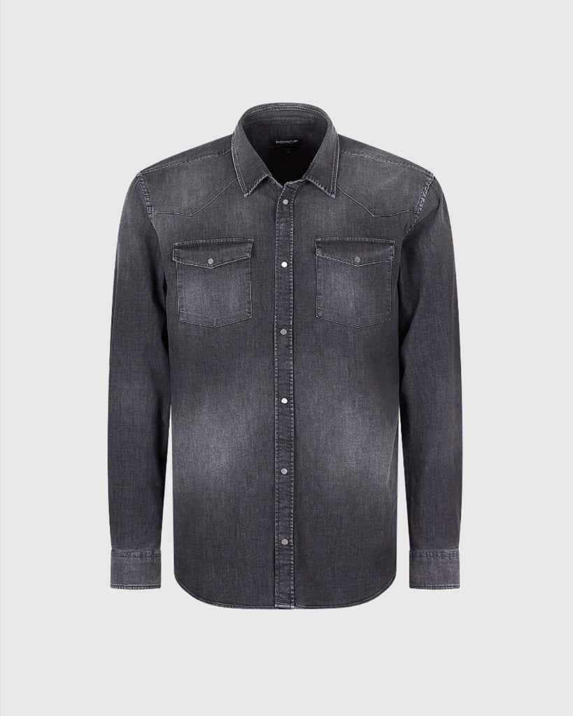 Camicia Denim Skjorte Grå