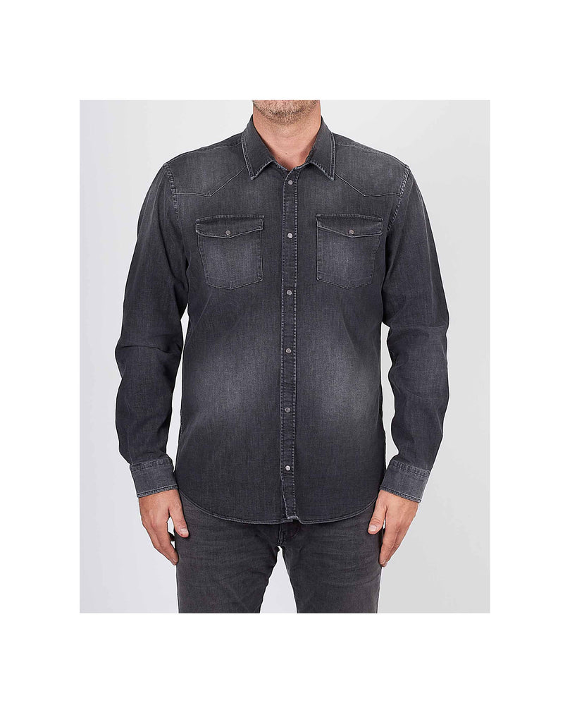 Camicia Denim Skjorte Grå