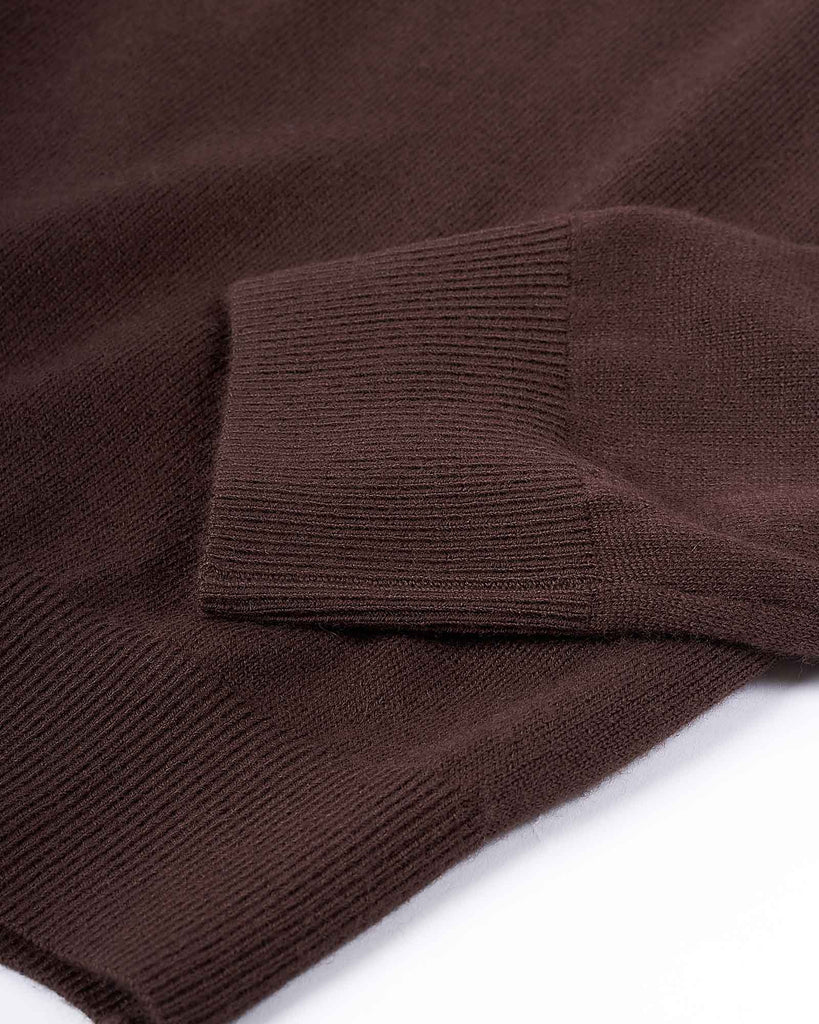 Rollneck Merino Strik Brun