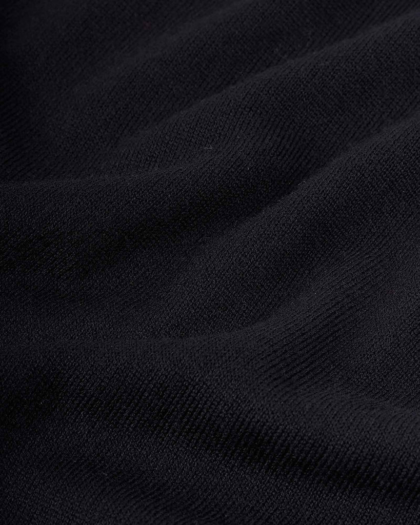 Rollneck Merino Strik Sort