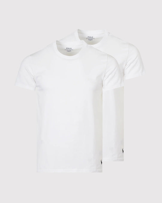 2 Stretch Cotten Crews Hvid