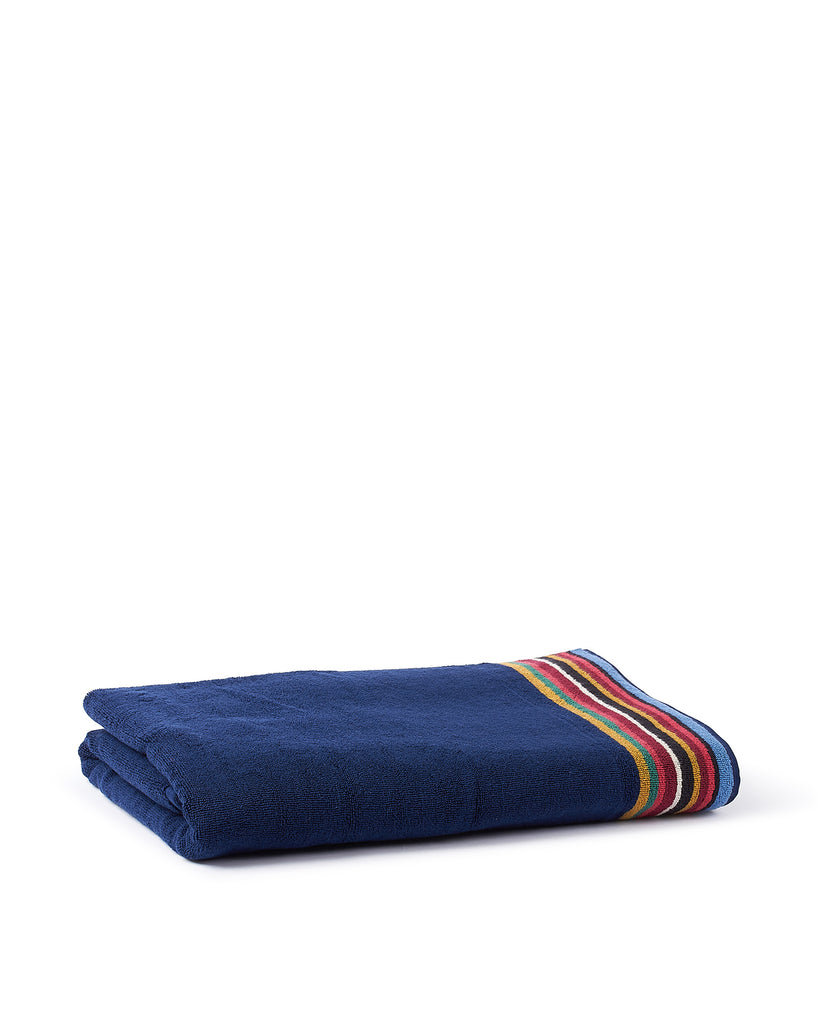 Towel Bathsheet Stp Edge Blå
