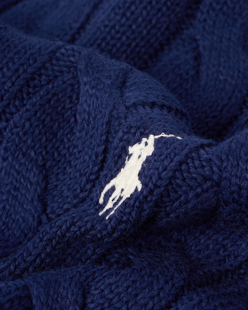 Cotton Cable Knit Blå