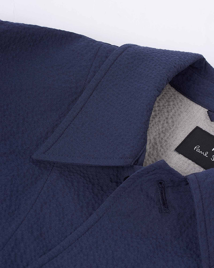 Seersucker Overshirt Blå