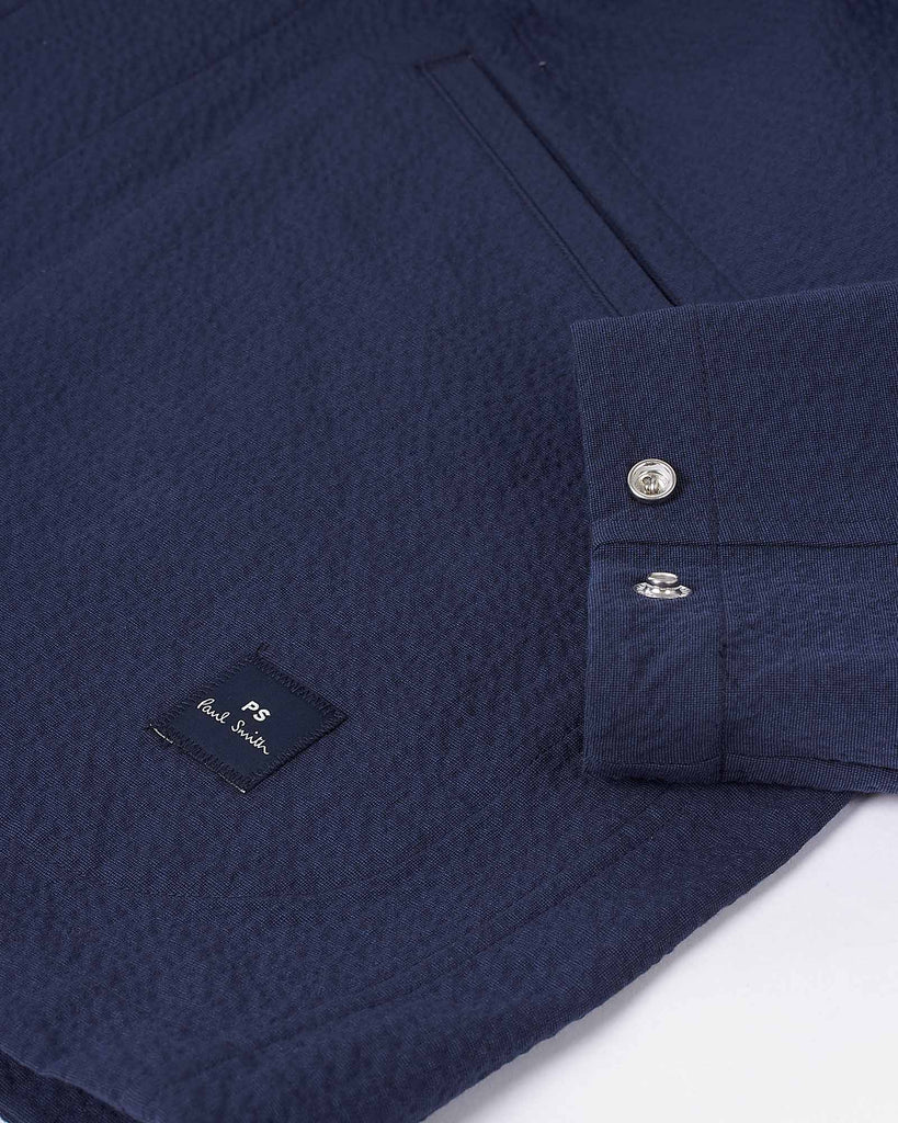 Seersucker Overshirt Blå