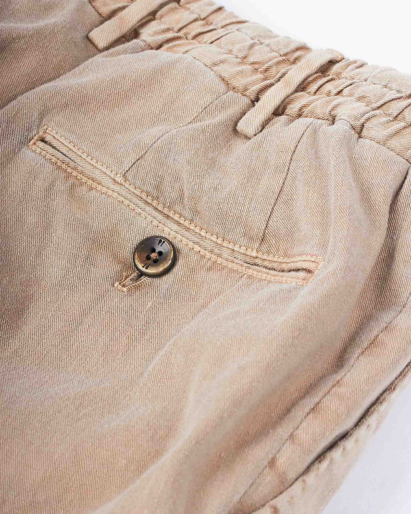 Linen Drawstring Chino Sand