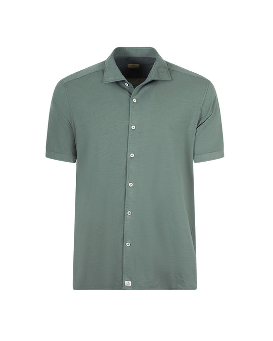Kortærmet Jersey Skjorte Grøn