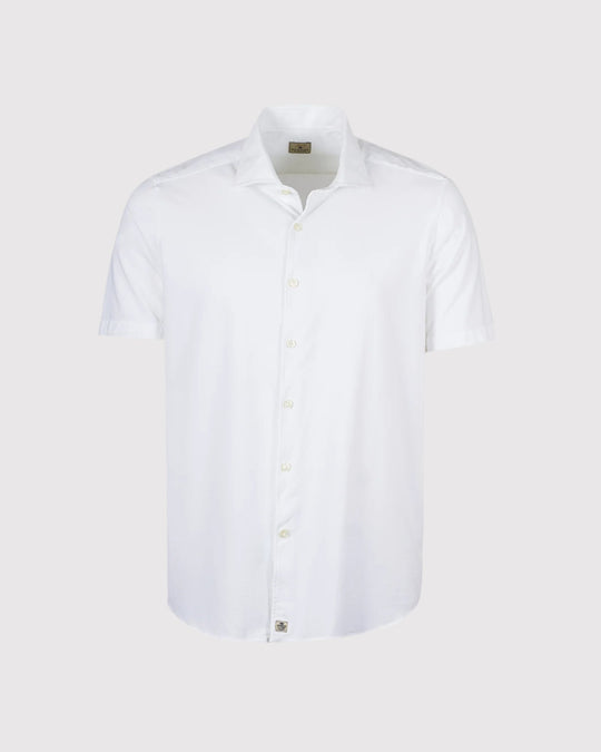 Kortærmet Jersey Skjorte Hvid
