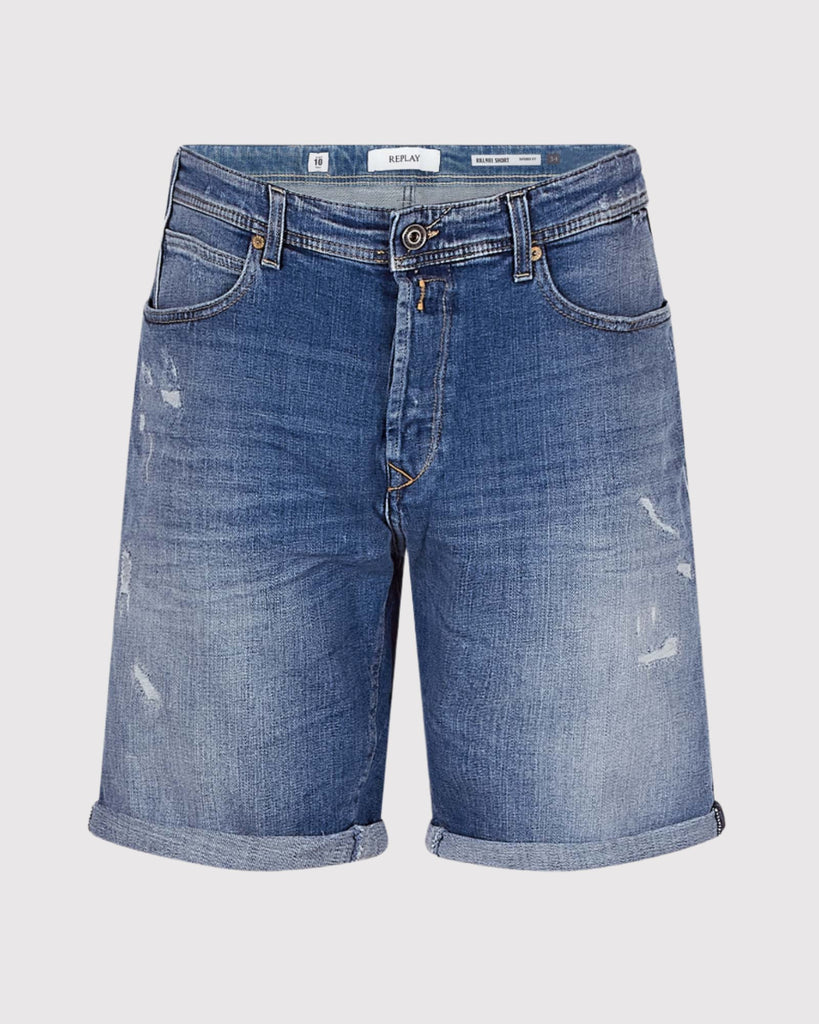 Aged Eco Shorts Blå