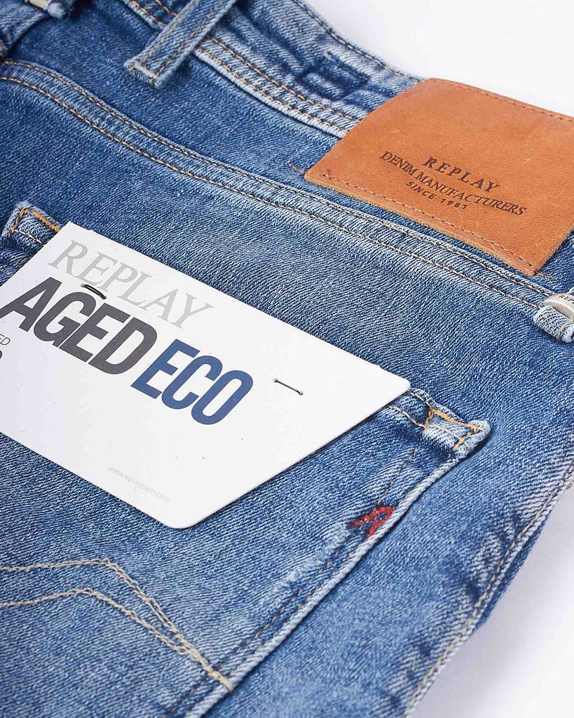 Aged Eco Shorts Blå