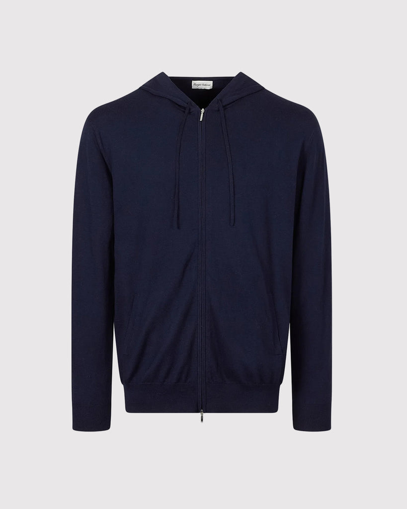 Hoodie Cardigan Blå